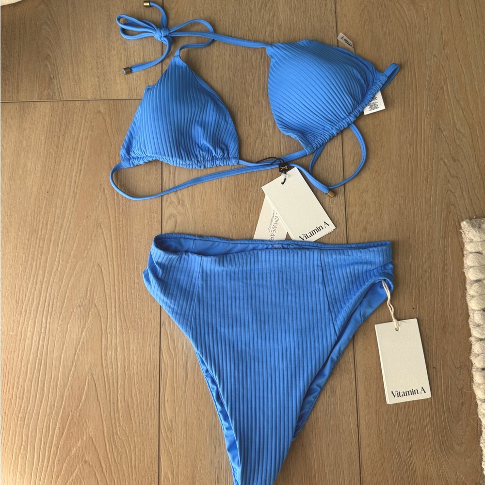 Vitamin A Cornflower Blue Bikini Top
